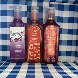 Bath & Body Works Black Cherry Merlot ,Island Papaya, Cleansing Gel Hand Soap